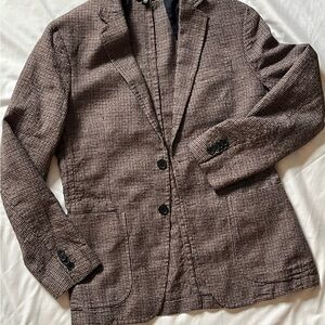 Banana Republic Checkered Jacket - Black and Brown